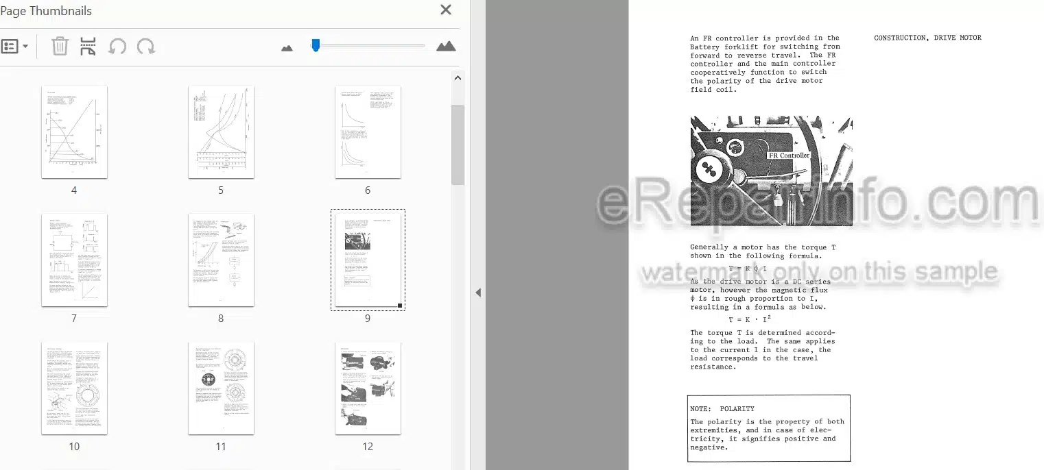 Photo 3 - Komatsu FB30-1 Shop Manual Electrical Equipment For Forklift FB30.1E-BE1