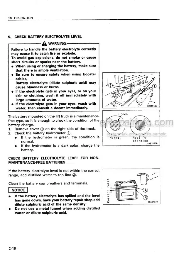 Photo 2 - Komatsu FD100-6 FD135-6 FD150E-6 FD160E-6 Operation And Maintenance Manual Forklift Truck AEE06E1-01
