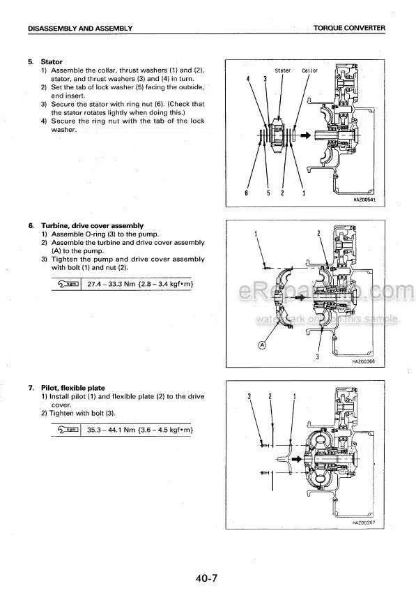 Photo 12 - Komatsu FD100-6 To FD160E-6 Shop Manual Forklift BEE06E1-02 SM135