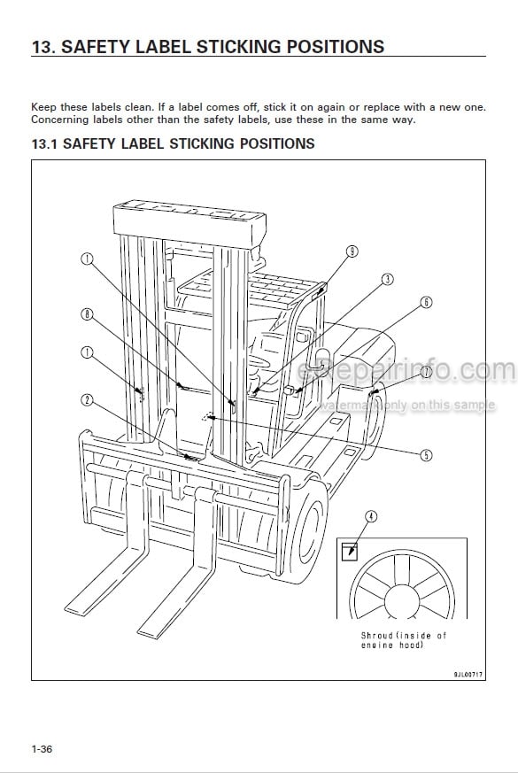 Photo 4 - Komatsu FD100-7 FD155-7 FD135-7 FD150E-7 FD160E-7 Operation And Maintenance Manual Forklift Truck AEE07E1-04