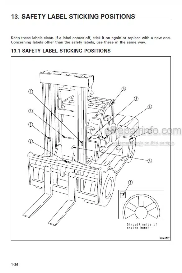 Photo 4 - Komatsu FD100-7 FD155-7 FD135-7 FD150E-7 FD160E-7 Operation And Maintenance Manual Forklift Truck AEE07E1-04