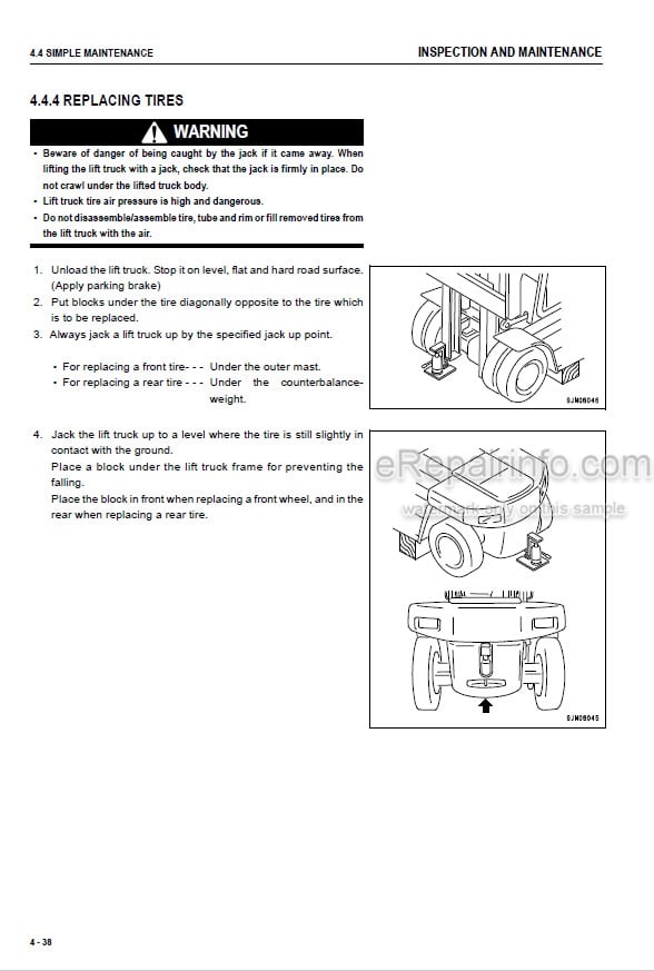 Photo 3 - Komatsu FD100-8 To FD160E-8 Operation And Maintenance Manual Forklift Truck TEN00560-12