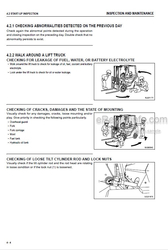 Photo 3 - Komatsu FD100-8 To FD160E-8 Operation And Maintenance Manual Forklift Truck TEN00560-12