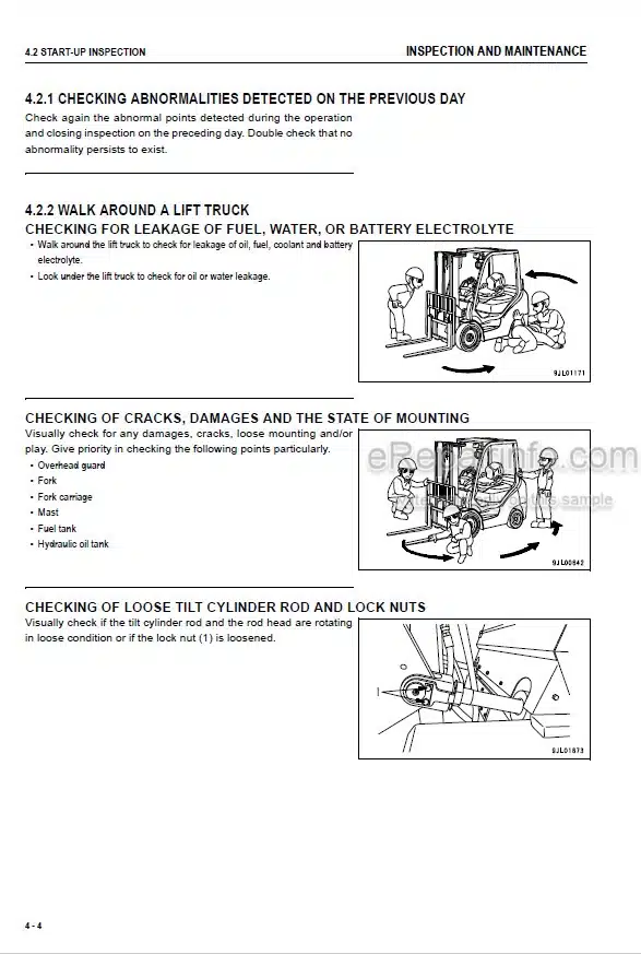 Photo 2 - Komatsu FD100-8 To FD160E-8 Operation And Maintenance Manual Forklift Truck TEN00560-12