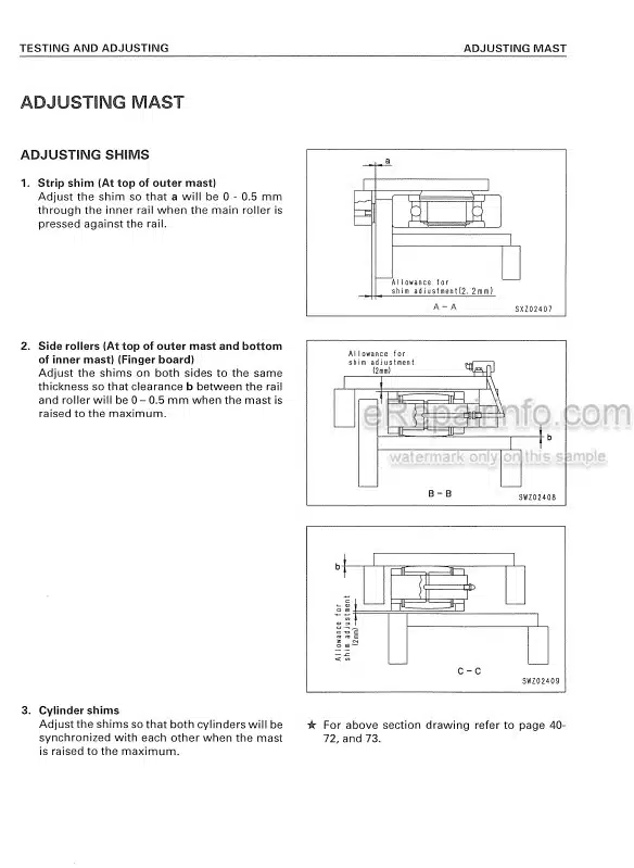 Photo 10 - Komatsu FD150-6 To FD250Z-6 Shop Manual Forklift BEF06E1-01