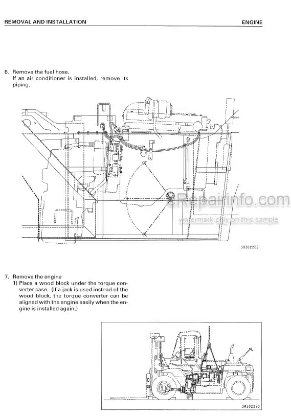 Photo 5 - Komatsu FD150-6 To FD250Z-6 Shop Manual Forklift BEF06E1-01