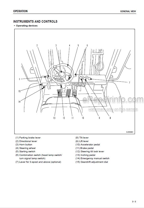 Photo 5 - Komatsu FD200-7 FD250-7 Operation And Maintenance Manual Forklift Truck TEN00738-05