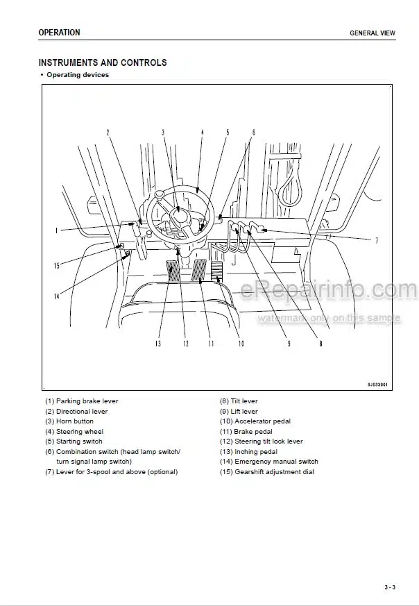 Photo 5 - Komatsu FD200-7 FD250-7 Operation And Maintenance Manual Forklift Truck TEN00738-05