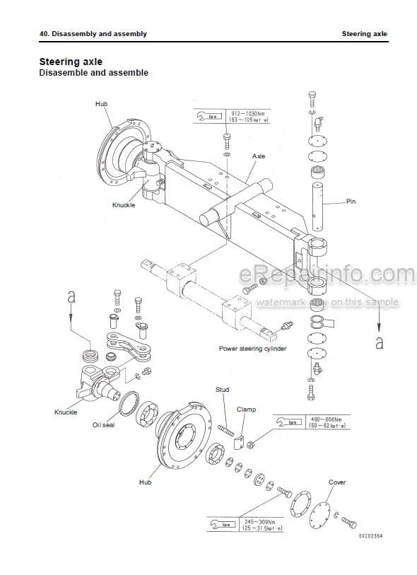 Photo 3 - Komatsu FD200-7 FD250-7 Shop Manual Forklift Truck SEN06609-02