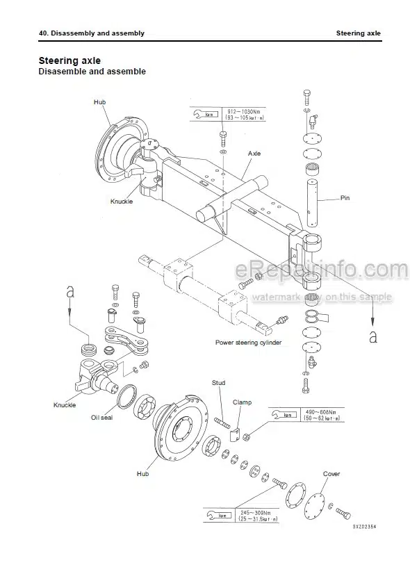 Photo 3 - Komatsu FD200-7 FD250-7 Shop Manual Forklift Truck SEN06609-02