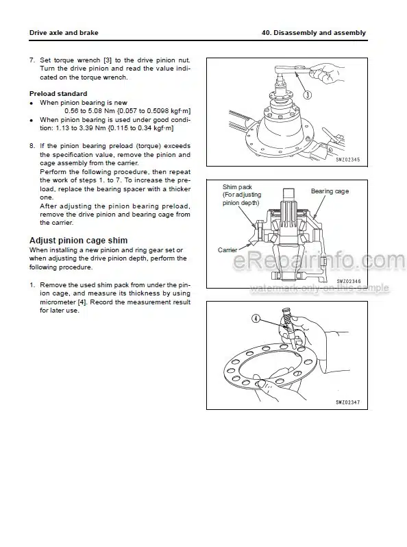Photo 9 - Komatsu FD200-7 FD250-7 Shop Manual Forklift Truck SEN06609-02