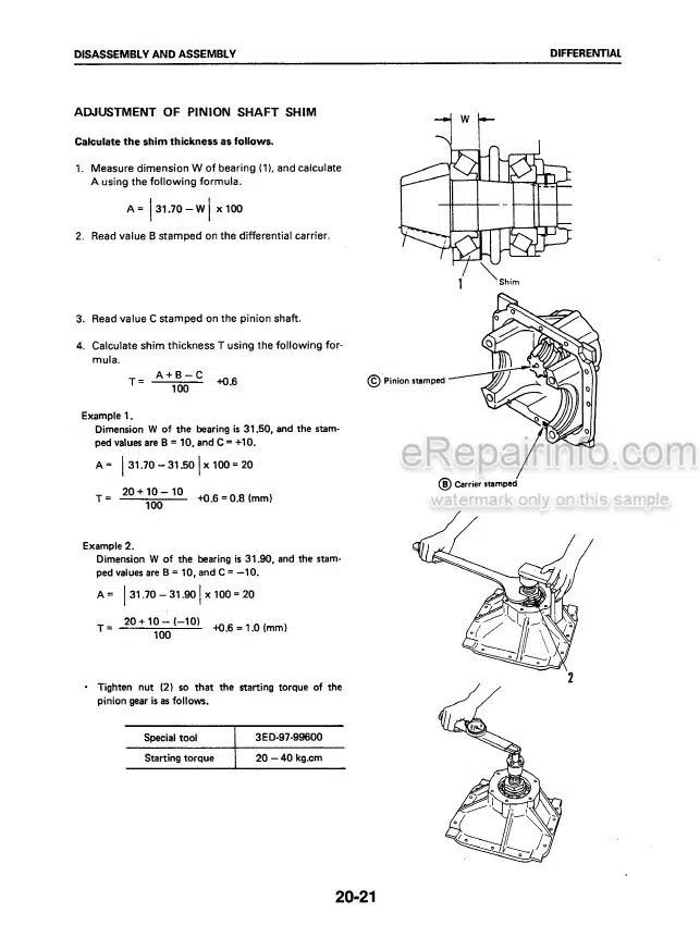 Photo 6 - Komatsu FD100-6 To FD160E-6 Shop Manual Forklift BEE06E1-02 SM135