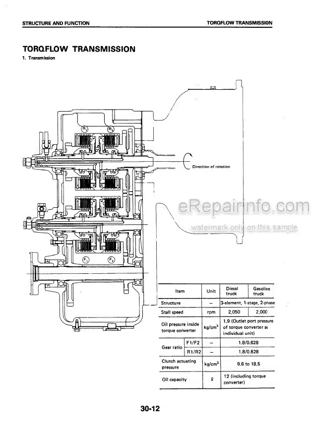 Photo 5 - Komatsu FD50-6 To FG70E-6 Shop Manual Forklift SM025