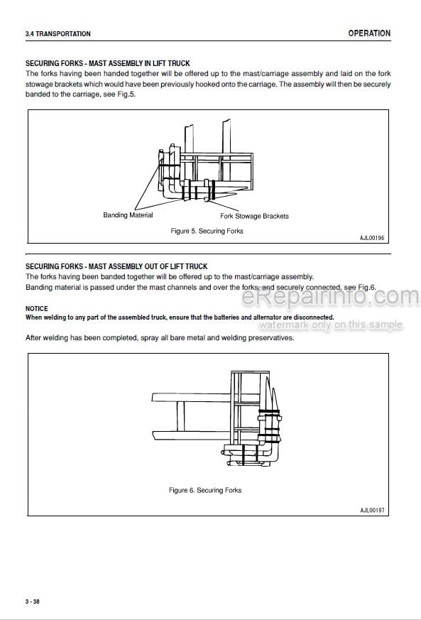 Photo 5 - Komatsu FG10-20 To FD30N-16 Operation And Maintenance Manual Forklift Truck AEB16E1-12