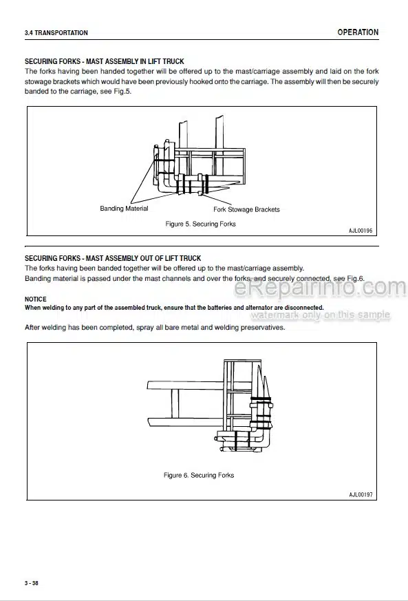 Photo 5 - Komatsu FG10-20 To FD30N-16 Operation And Maintenance Manual Forklift Truck AEB16E1-12