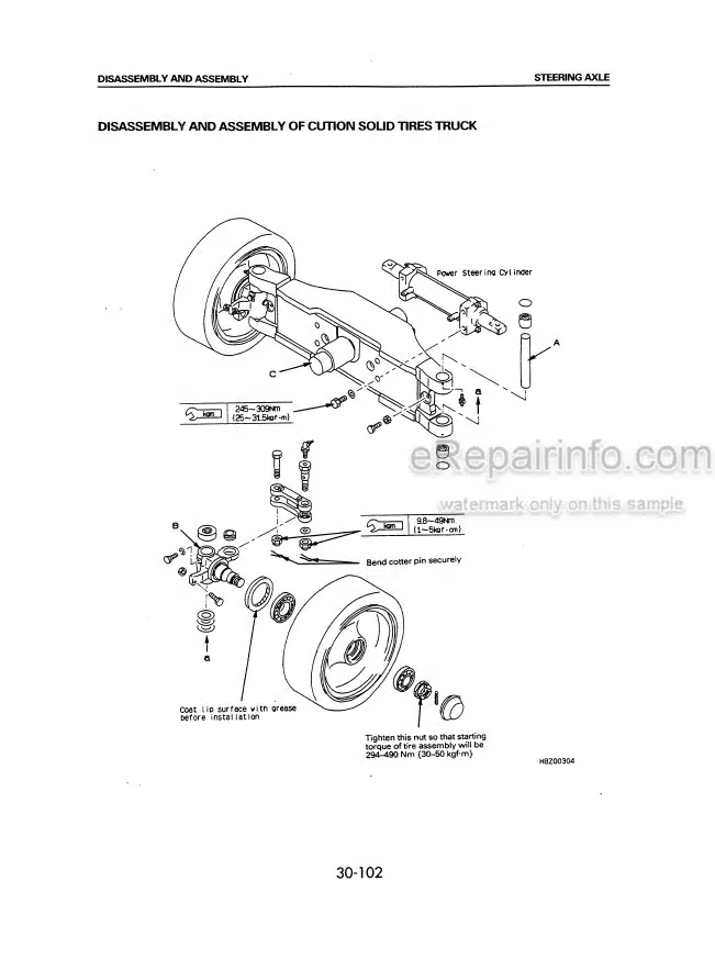 Photo 5 - Komatsu FG20-12 To FD30-12 Shop Manual Forklift Truck SM050