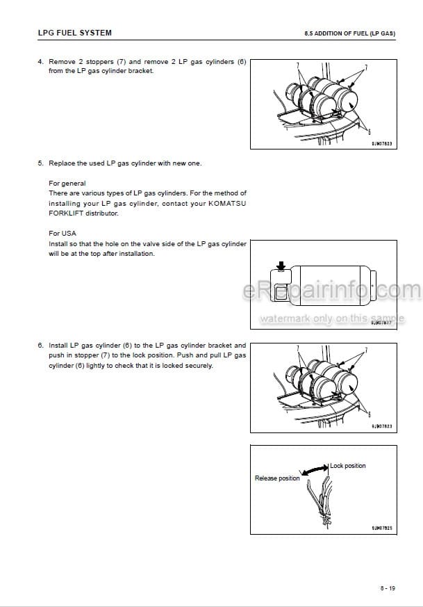 Photo 5 - Komatsu FG40Z-10 To FD50AU-10 Operation And Maintenance Manual Forklift Truck TEN00558-06