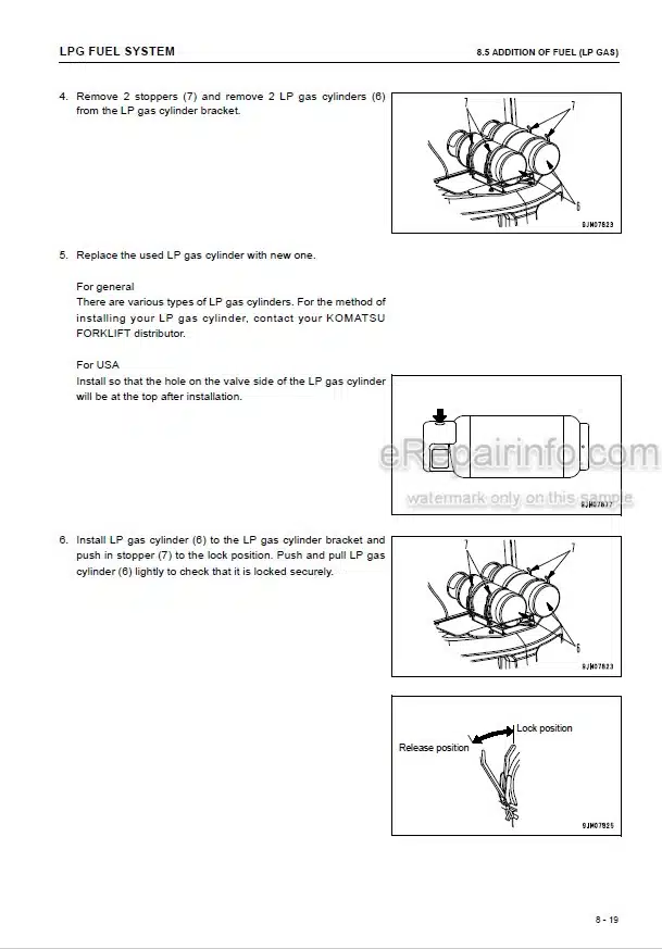 Photo 7 - Komatsu FG40Z-10 To FD50AU-10 Operation And Maintenance Manual Forklift Truck TEN00558-06