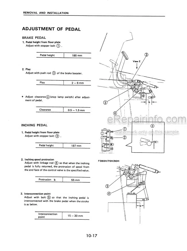 Photo 4 - Komatsu FG50-5 To FD80H-5 Shop Manual Forklift Truck SM024