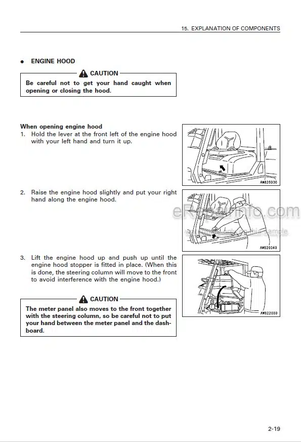 Photo 6 - Komatsu FG50-5 To FD80H-5 Operation And Maintenance Manual Forklift Truck OM058