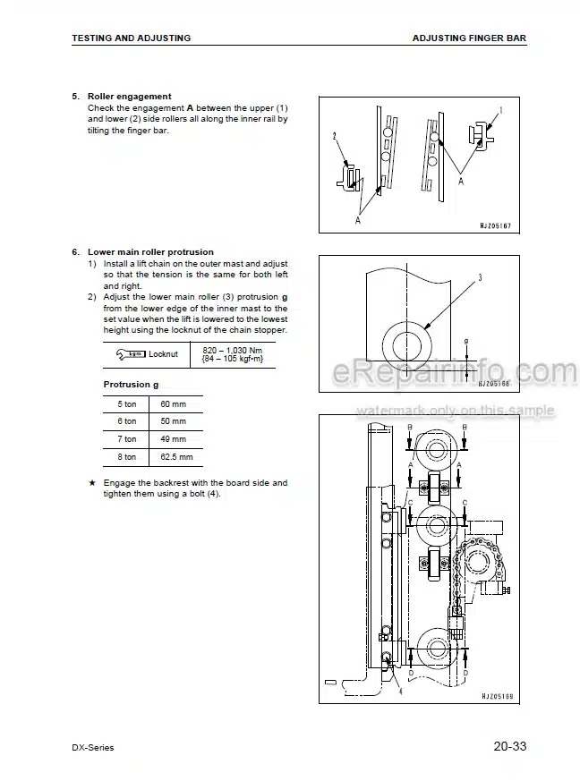 Photo 7 - Komatsu FG50-5 To FD80H-5 Shop Manual Forklift Truck SM024