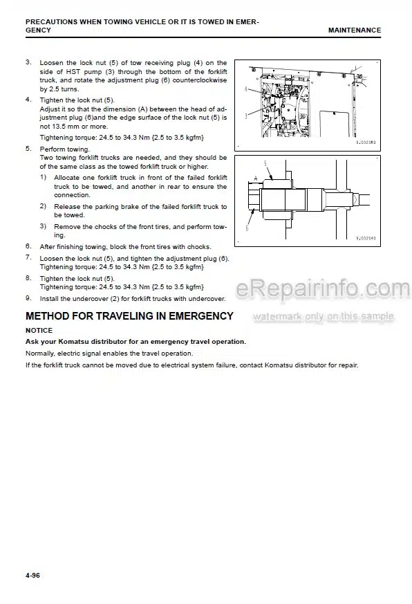 Photo 1 - Komatsu FH100-1 FH120-1 FH135-1 FH160-1 Operation And Maintenance Manual Forklift Truck PEN00925-03