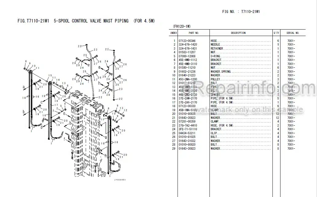 Photo 11 - Komatsu FH100-1 To FH160-1 Parts Book Forklift Truck Chassis FEN04332-01