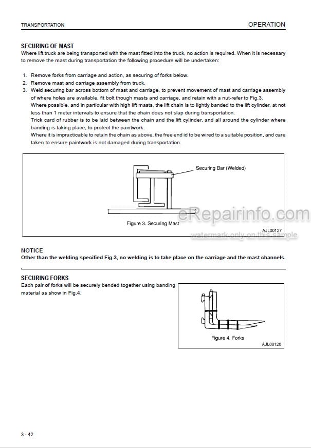 Photo 5 - Komatsu FH35-1 FH40-1 FH45-1 FH50-1 Operation And Maintenance Manual Forklift Truck TEN00716-03