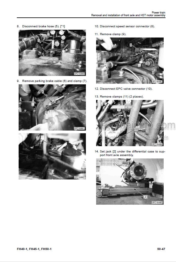 Photo 1 - Komatsu FH40-1 FH45-1 FH50-1 Shop Manual Forklift Truck SEN06282-00