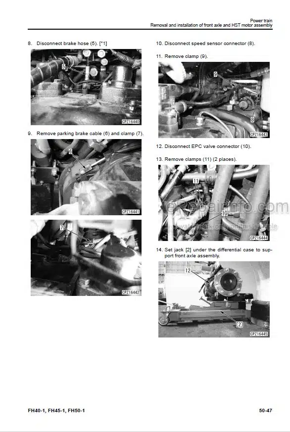 Photo 1 - Komatsu FH40-1 FH45-1 FH50-1 Shop Manual Forklift Truck SEN06282-00