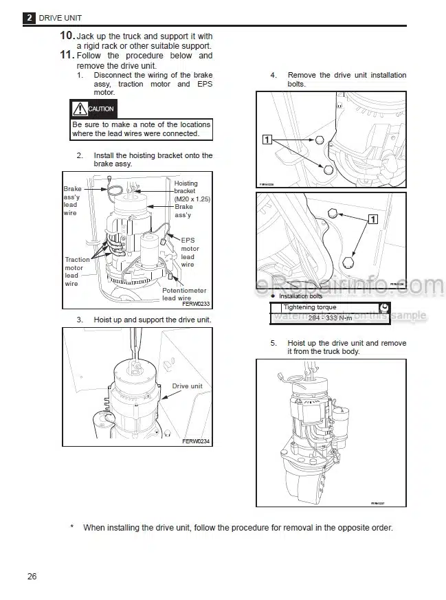 Photo 11 - Komatsu FR15K-3 FR18K-3 FR23K-3 Service Manual Standup Rider SM151