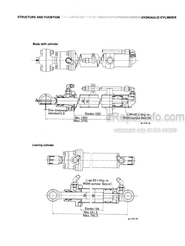 Photo 3 - Komatsu GD500R-1 Shop Manual Motor Grader GD500R 1-BE1 SN 10001-
