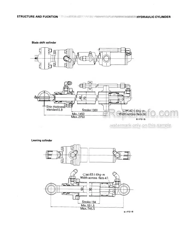 Photo 3 - Komatsu GD500R-1 Shop Manual Motor Grader GD500R 1-BE1 SN 10001-
