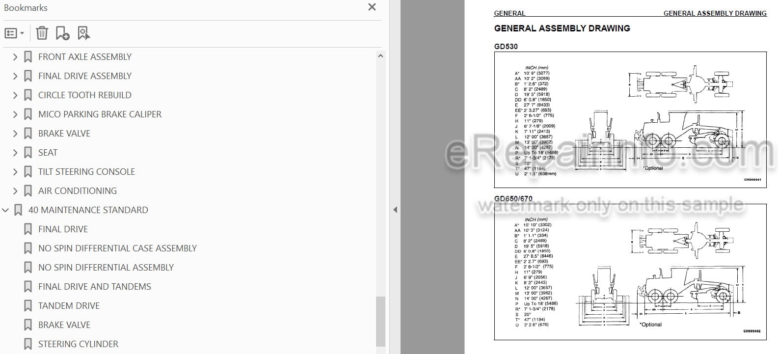 Photo 4 - Komatsu GD530A-2BY GD530A-2CY GD530AW-2BY GD530AW-2CY GD650A-2BY GD650A-2CY GD650AW-2BY GD650AW-2CY GD670A-2BY GD670A-2CY GD670AW-2BY GD670AW-2CY Shop Manual Motor Grader CEBD009900