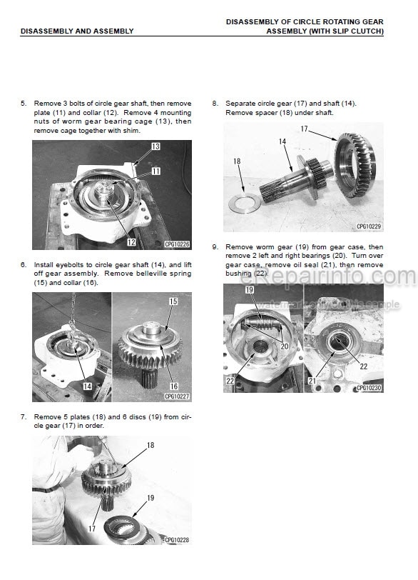 Photo 11 - Komatsu GD555-3C GD655-3C GD675-3C Shop Manual Motor Grader SEBM020908 SN 50001-