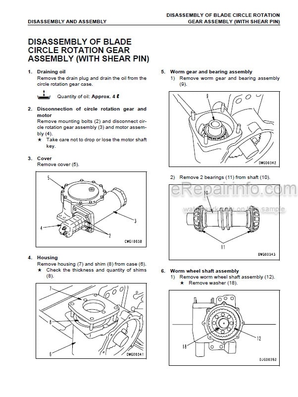 Photo 5 - Komatsu GD555-3C GD655-3C GD675-3C Shop Manual Motor Grader SEBM020908 SN 50001-