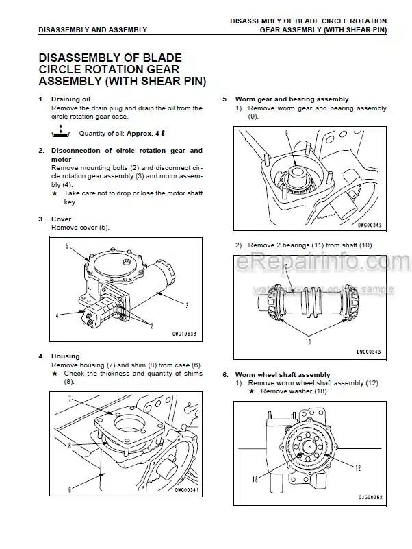 Photo 5 - Komatsu GD555-3C GD655-3C GD675-3C Shop Manual Motor Grader SEBM020908 SN 50001-