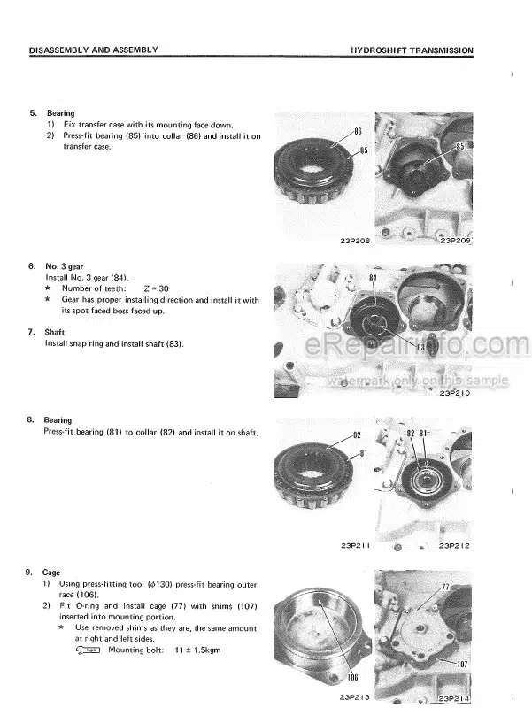 Photo 9 - Komatsu GD600R-3 GD650R-3 GD605R-3 GD655R-3 GD605A-3 GD655A-3 Shop Manual Motor Grader SEBM023B0303