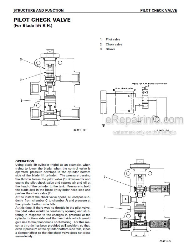Photo 5 - Komatsu GD705A-4 Shop Manual Motor Grader SEBM022104 SN 23001-