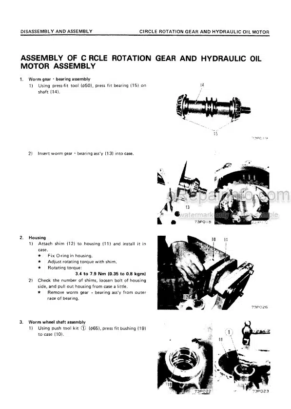 Photo 4 - Komatsu GD705A-4 Shop Manual Motor Grader SEBMW01300 SN 23114-