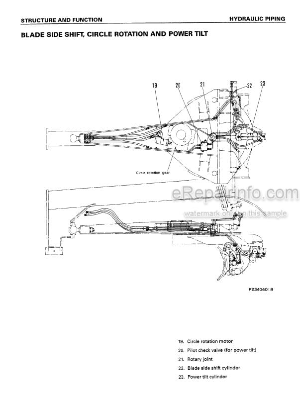 Photo 5 - Komatsu GD705A-4 Shop Manual Motor Grader SEBMW01300 SN 23114-