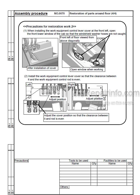 Photo 4 - Komatsu GD755-5R Field Assembly Instruction Motor Grader GEN00113-00 SN 10001-