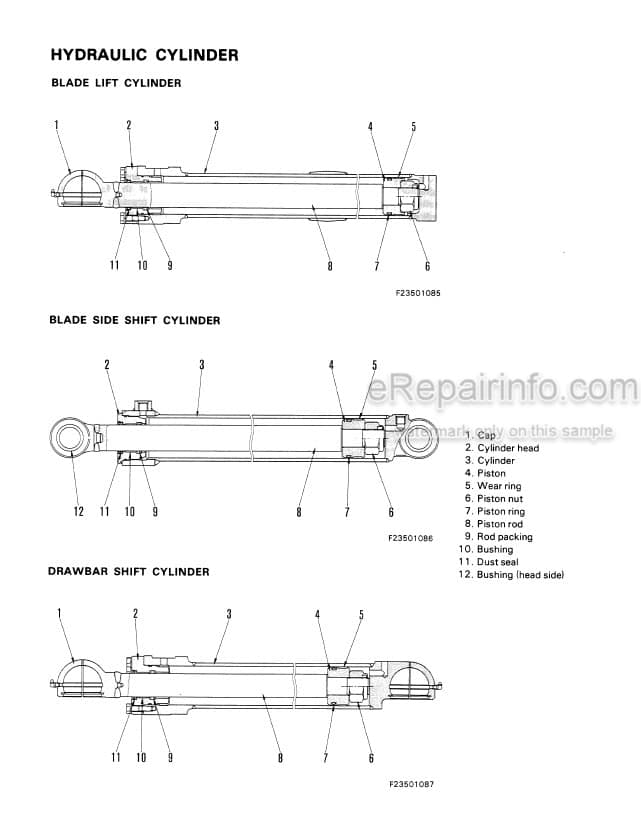 Photo 5 - Komatsu GD825A-1 Shop Manual Motor Grader SEBM02350106 SN 10002-