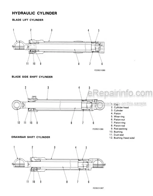 Photo 5 - Komatsu GD825A-1 Shop Manual Motor Grader SEBM02350106 SN 10002-