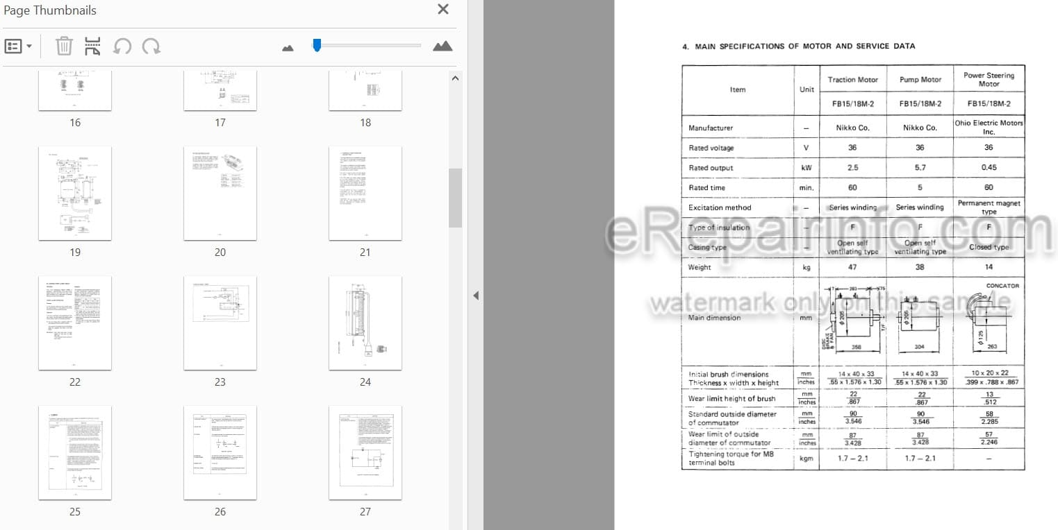 Photo 3 - Komatsu GE EV 100M Shop Manual And Supplement Controller For Forklift SM020 SM021