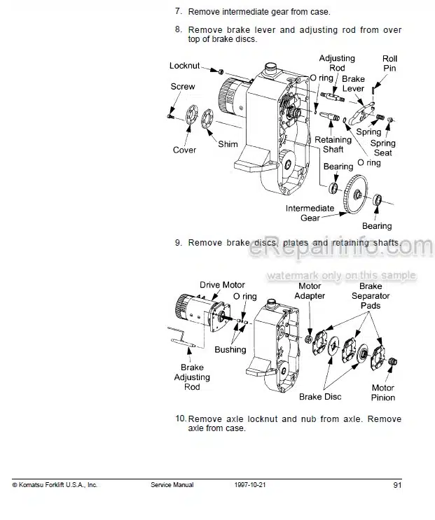 Photo 6 - Komatsu MPF15-1A Service Manual Electric Counterbalanced Order Selector SM034A