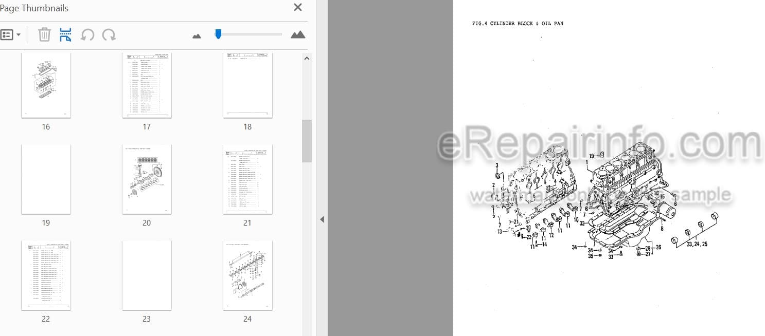 Photo 3 - Komatsu P40 Parts Manual Gasoline Engine PGCP400-03