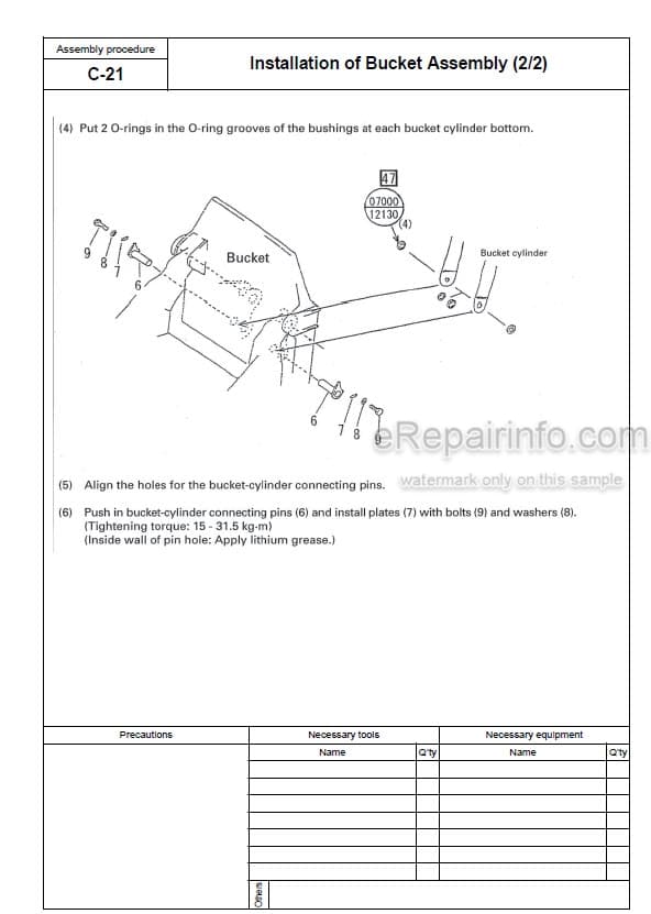 Photo 4 - Komatsu PC1250-7 PC1250LC-7 PC1250SP-7 Field Assembly Instruction Hydraulic Excavator GEN00015-03