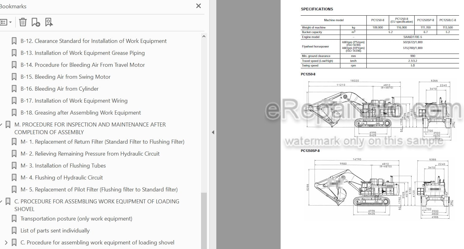 Photo 4 - Komatsu PC1250-8 PC1250LC-8 PC1250SP-8 Field Assembly Instruction Hydraulic Excavator GEN00055-08