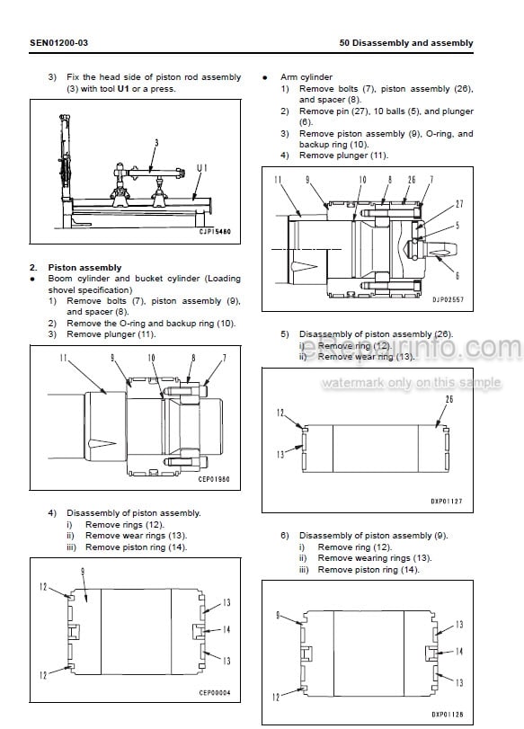 Photo 3 - Komatsu PC1250-8 PC1250SP-8 PC1250LC-8 Shop Manual Hydraulic Excavator SEN00889-17
